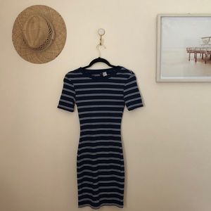 Navy Nautical Bodycon Dress